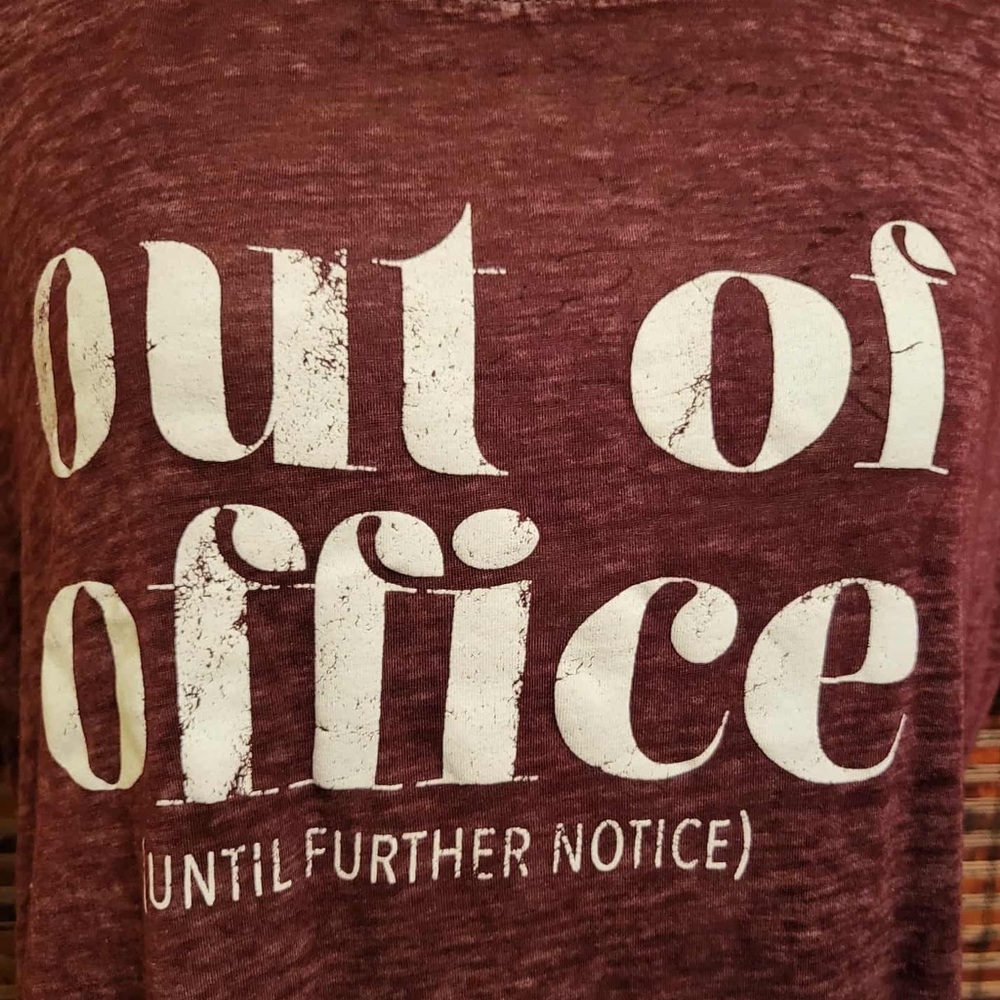 Maurices Burgundy Out of Office Tee - Picture 5 of 5